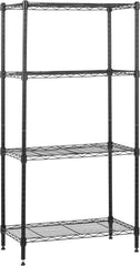 4 Wire Storage Shelves, Adjustable, Sturdy, Easy to Assemble, Black 07FC0E-D4 - KOEEK