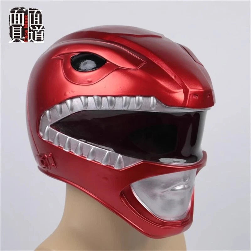 Power Rangers Mighty Morphin Jason Lee Scott PVC Helmet Cosplay Full Mask Hallow 07FC0E-D4 - KOEEK