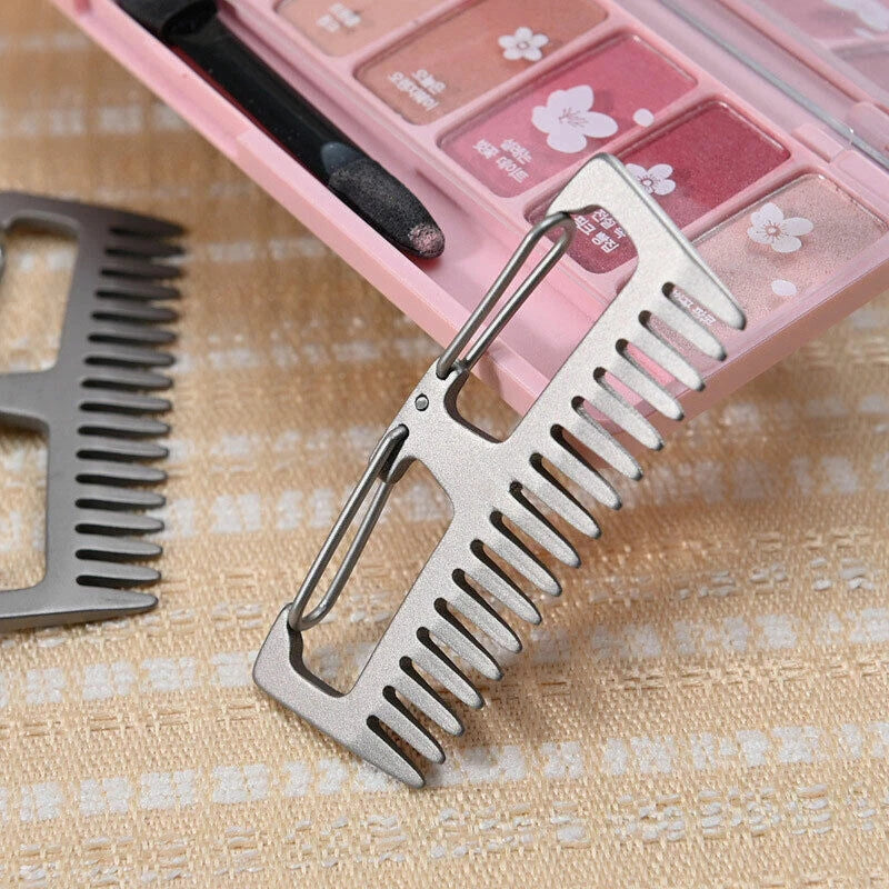 Titanium Ti  Antistatic Comb Unique Fashion Pocket Comb Hair Beard Keychain Comb 07FC0E-D4 - KOEEK