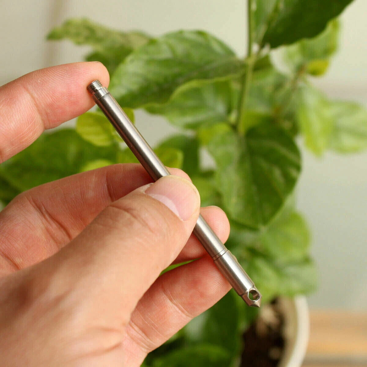 Titanium Mini Pen Key Chain Pendant Ball Pens Ballpoint Pen Outdoor Pocket EDC 07FC0E-D4 - KOEEK