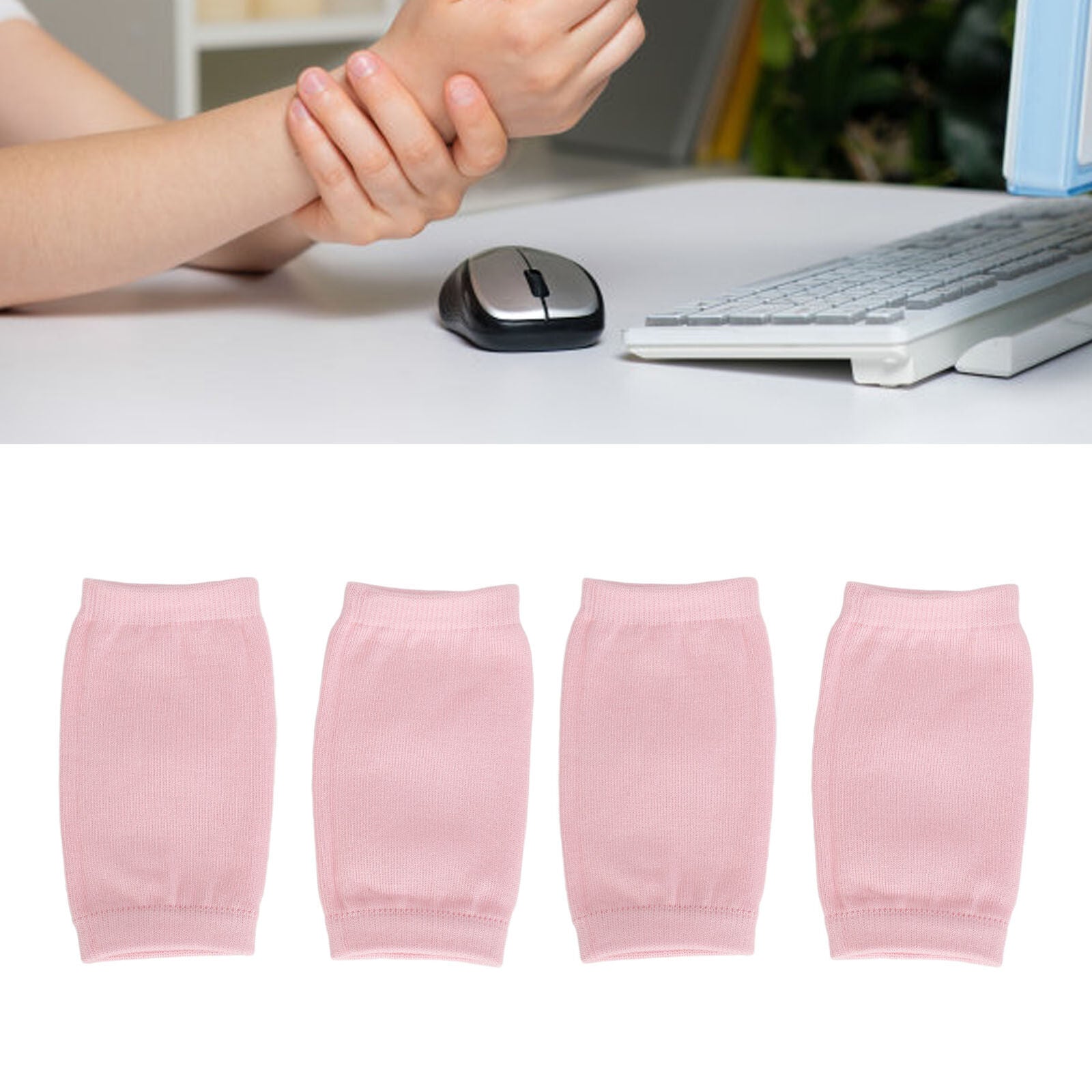 new 2 Pairs Gel Elbow Sleeves Moisturizing Softening Elbow Cover For Dry Skin HGF koeek - KOEEK