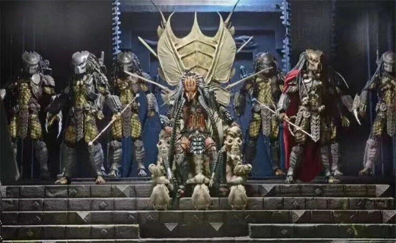 Predator Clan Leader Alien Bone Throne PVC Action Figures Diorama Element Model 07FC0E-D4 - KOEEK
