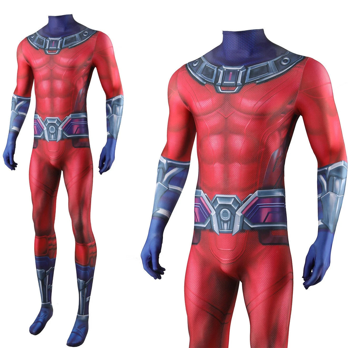 X-Men '97 Magneto Jumpsuit Erik Cosplay Costume Bodysuit Adult Kids Halloween 07FC0E-D4 - KOEEK