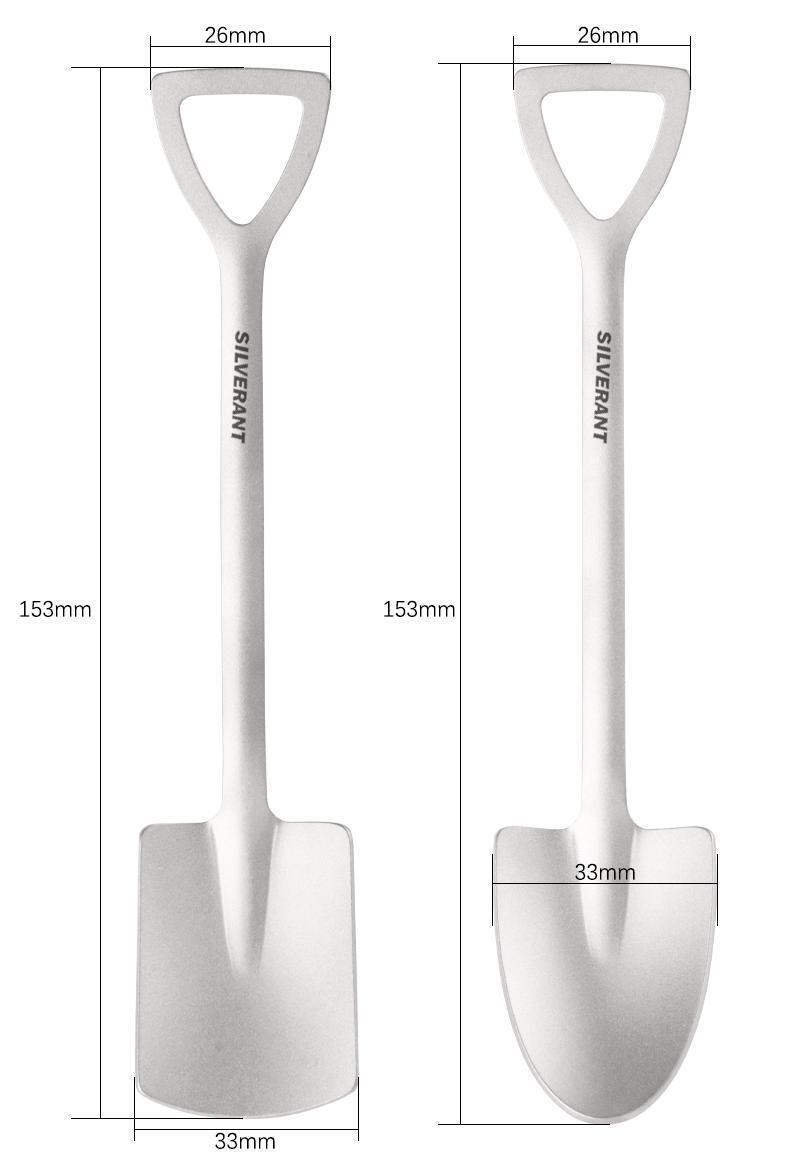 Pure Titanium Shovel Shape Spoon Lightweight Dessert Coffee Spoon Portable EDC 07FC0E-D4 - KOEEK