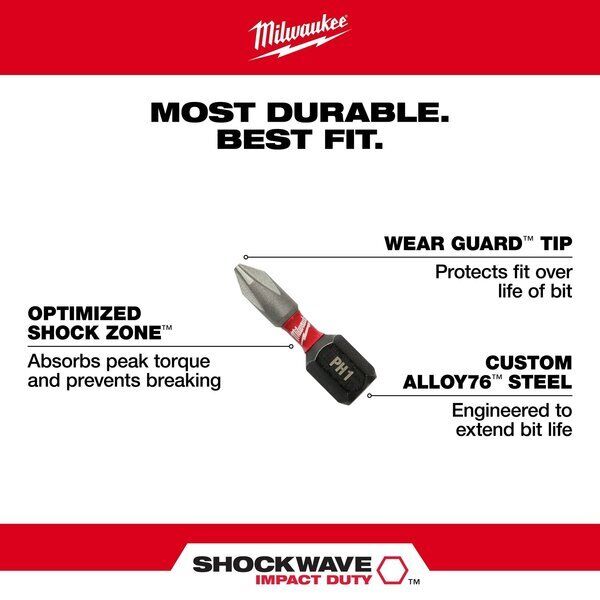 nyt Milwaukee Tool 48-32-4513 Shockwave Impact Duty Expand-sæt - 10 stk.