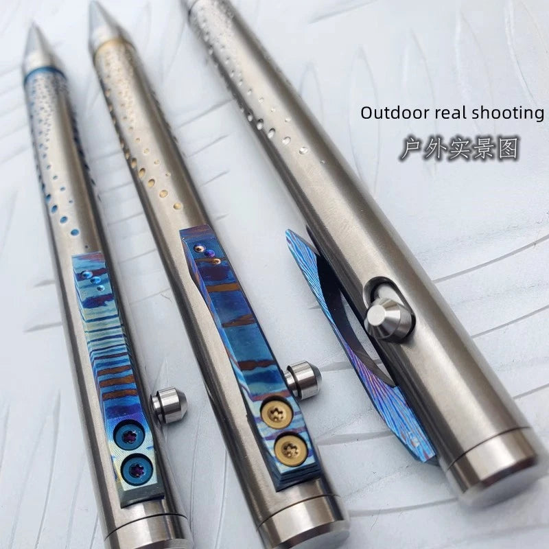 Titanium Alloy Pocket Mechanical Pencil Student Drawing Pens Office Stationery 07FC0E-D4 - KOEEK