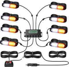 new EYPINS LED Surface Mount Strobe Lights Kit,White Amber Flashing White EYPINS - KOEEK