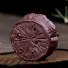 Purple Clay Tea Tray Tea Set Tea Set Decorated Purple Clay Lotus Heart Set 07FC0E-D4 - KOEEK