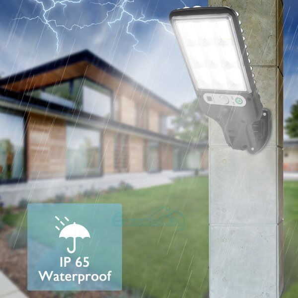 ny 1200000lm LED Solar Flood Light Security Bevægelsessensor Udendørs Yard Street Wall