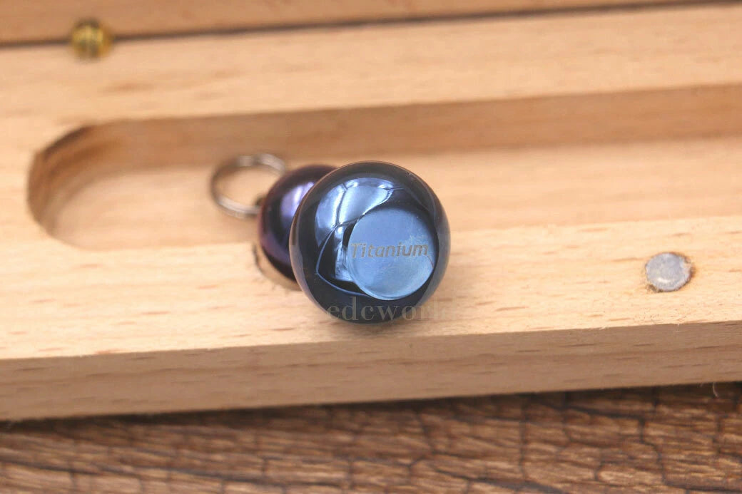 Tiremet Titanium Ti Gourd Type Keychain EDC Necklace Pendant Zipper Hea33F TIREMET - KOEEK