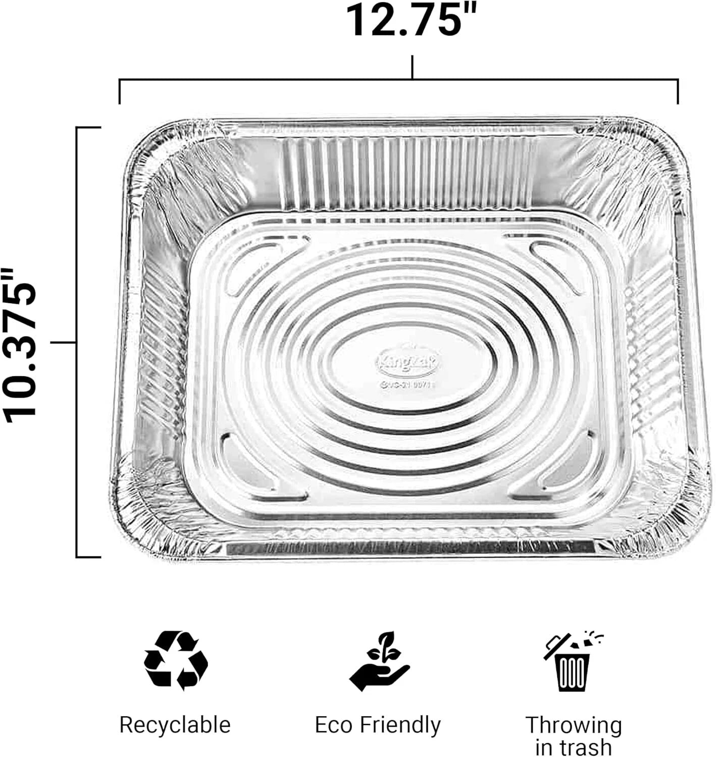 Half Size Aluminum Pans, 9X13,Extra Heavy Duty Disposable Baking Pans (100 Pack) 07FC0E-D4 - KOEEK