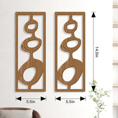 new Zzbakress 2 Pcs Mid Century Wall Decor Wooden Modern Style T 07FC0E-D4 - KOEEK