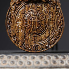 Natural Papua Wood Pendant Tibetan Amulet Hand Carved Wooden Necklace Unisex 07FC0E-D4 - KOEEK