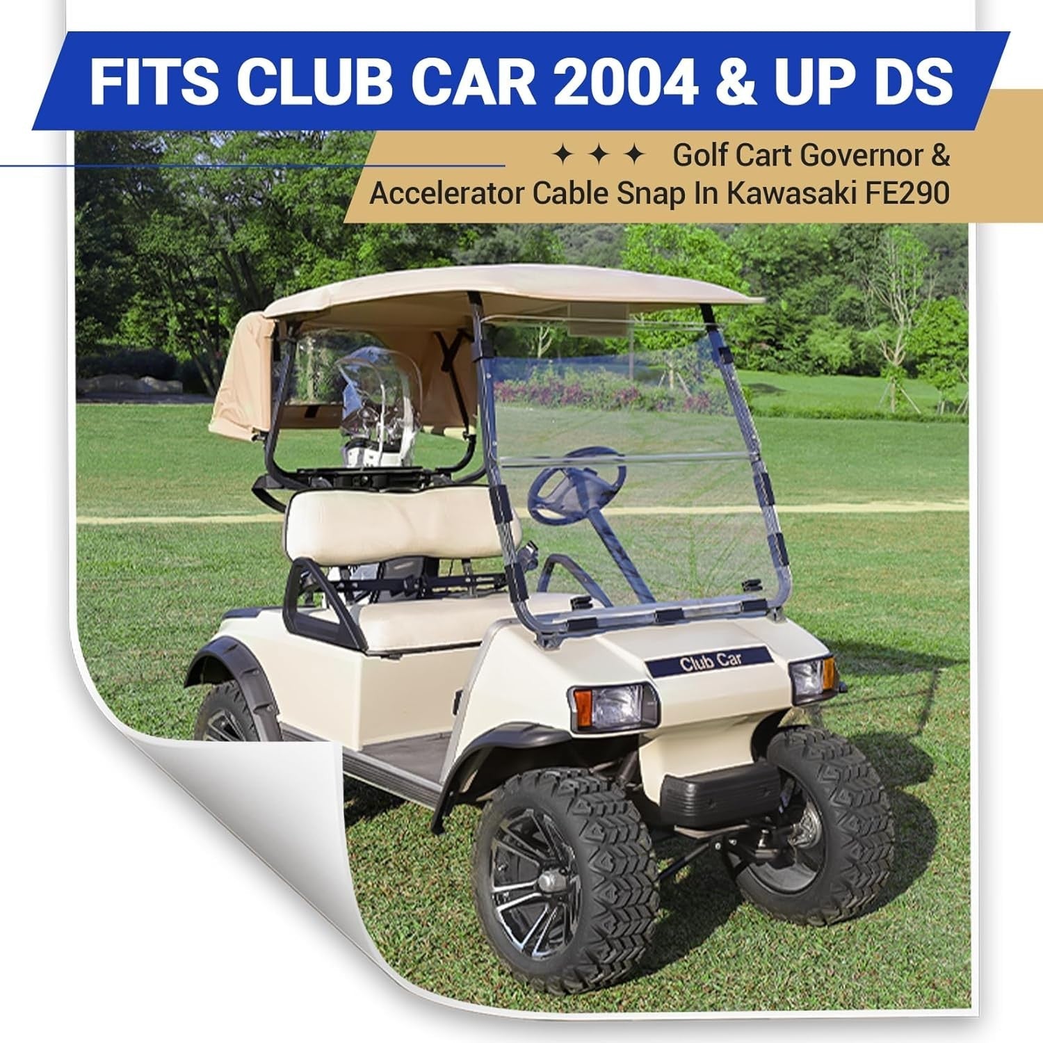 new Drive-up Golf Cart Governor and Accelerator Cable Kit for Club Car DS black DRIVE-UP - KOEEK