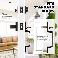 Front Door Handle and Anti-theft Lock Set,Front Door Lock SetExterior Door Locks 07FC0E-D4 - KOEEK