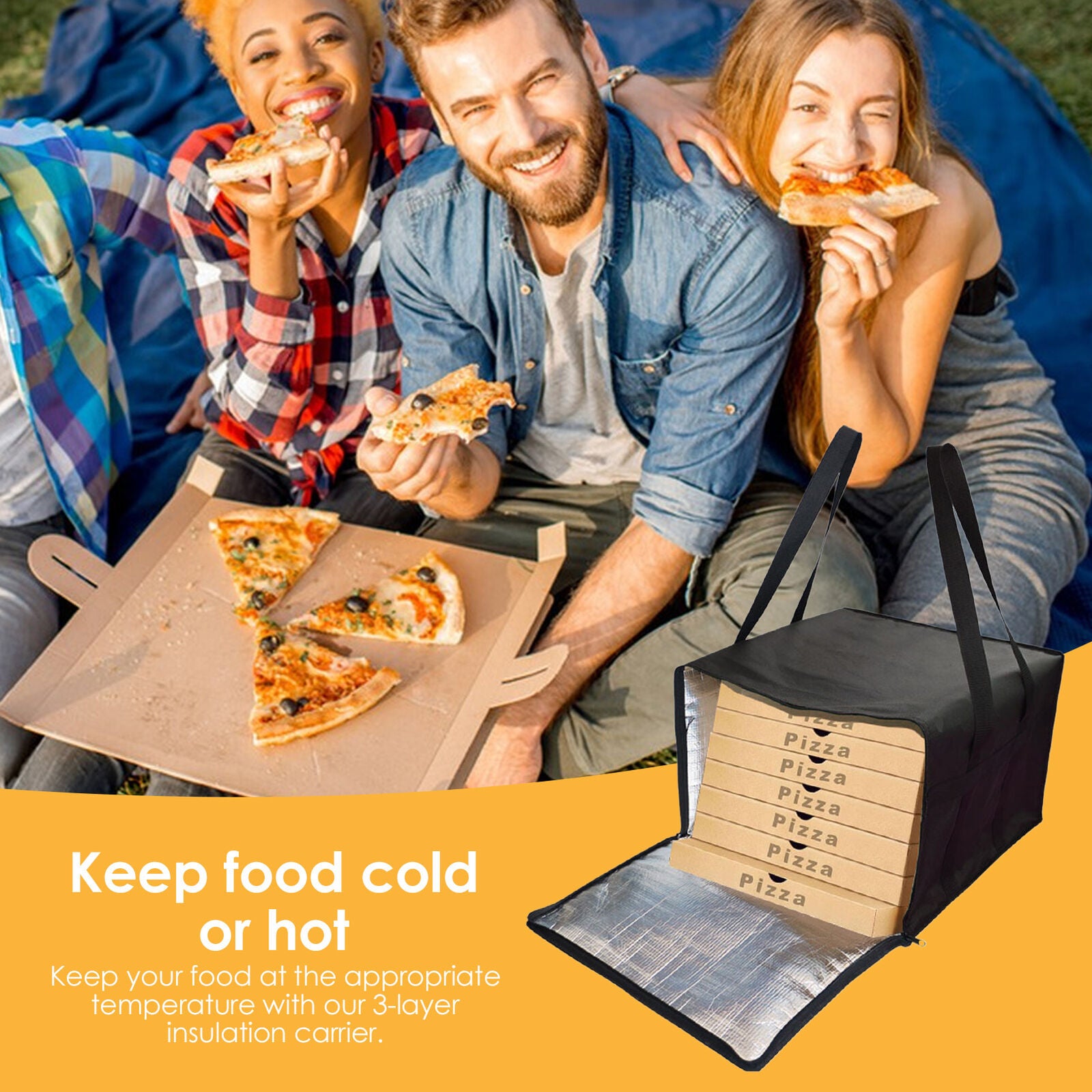 new Pizza Warmer Bag Food Delivery Bag Leakproof Insulated Bag,  Portable Food Bag koeek - KOEEK