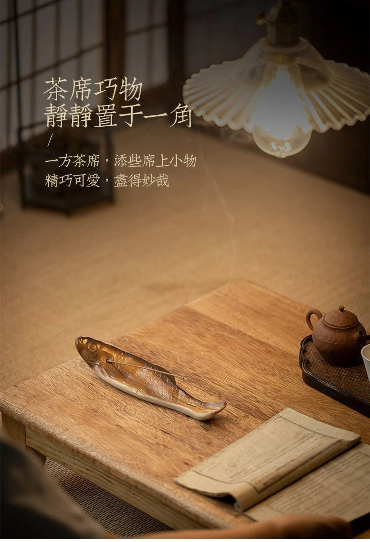 Ceramic Incense Holder Tea Ceremony Decor Home Indoor Sandalwood Stick Stand 07FC0E-D4 - KOEEK