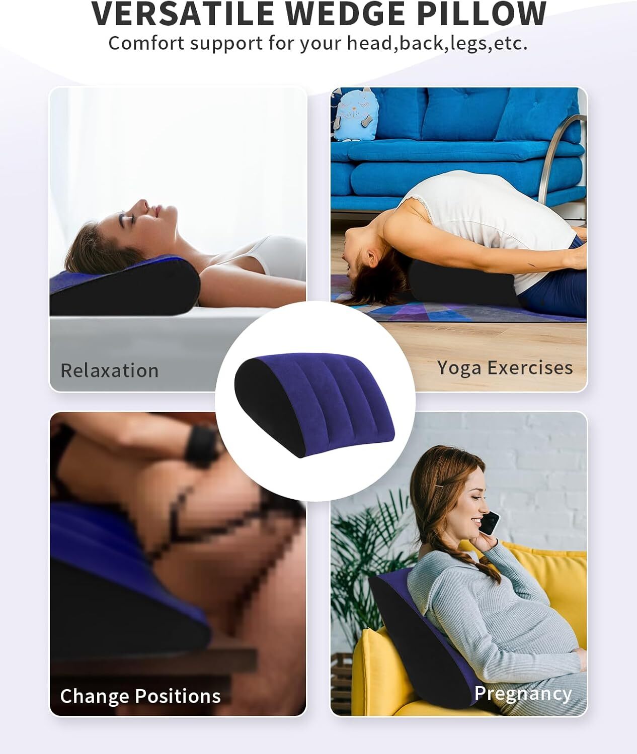 new Portable Wedge Pillow Inflatable Cushion - Body Positioners for Legs and Blue 07FC0E-D4 - KOEEK