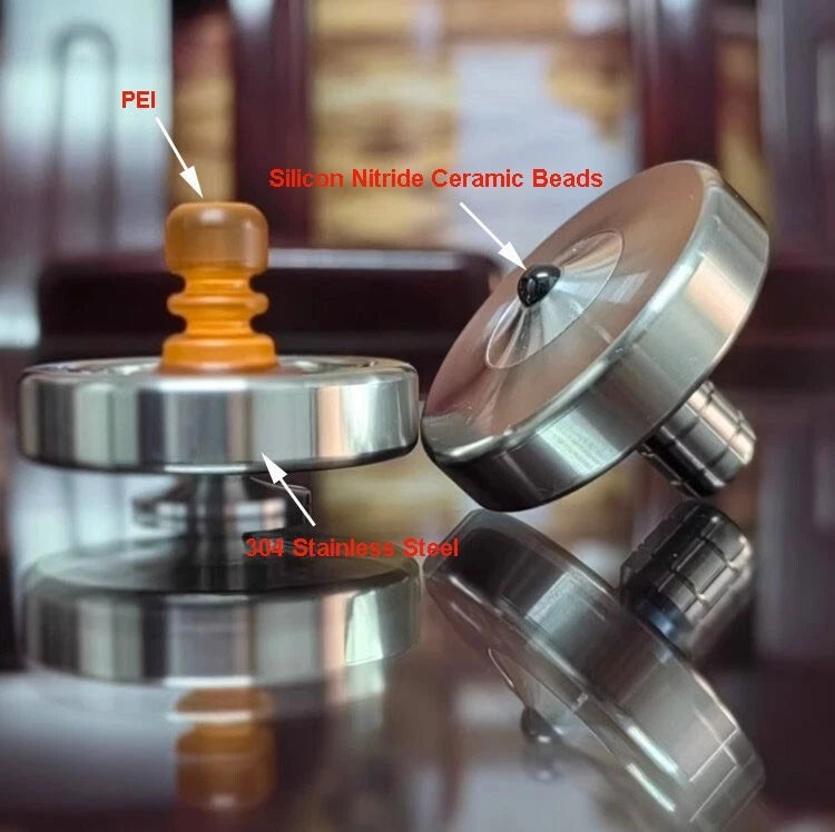 EDC Finger Spinning Top PEI Titanium Stainless Steel Ceramic Bead Precision Toys 07FC0E-D4 - KOEEK