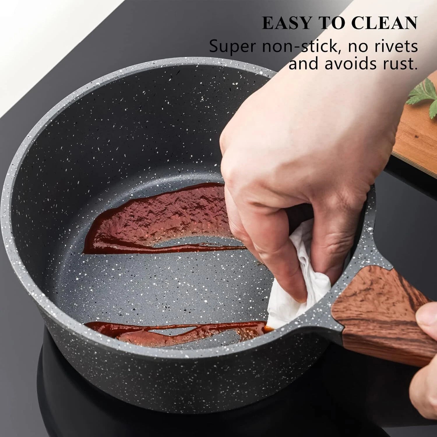Non-Stick Cookware Set with Lid, Kitchen Cookware for Induction Cooktop 07FC0E-D4 - KOEEK