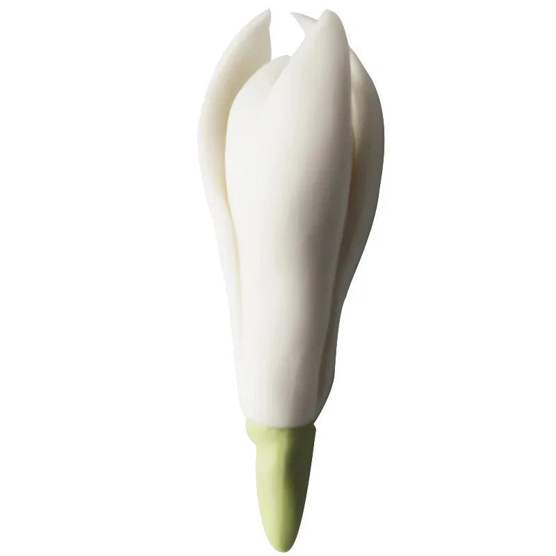 5.5cm Ceramic Hand-kneaded Magnolia Flower Tea Pet Tea Rack Pen Holder Ornament 07FC0E-D4 - KOEEK