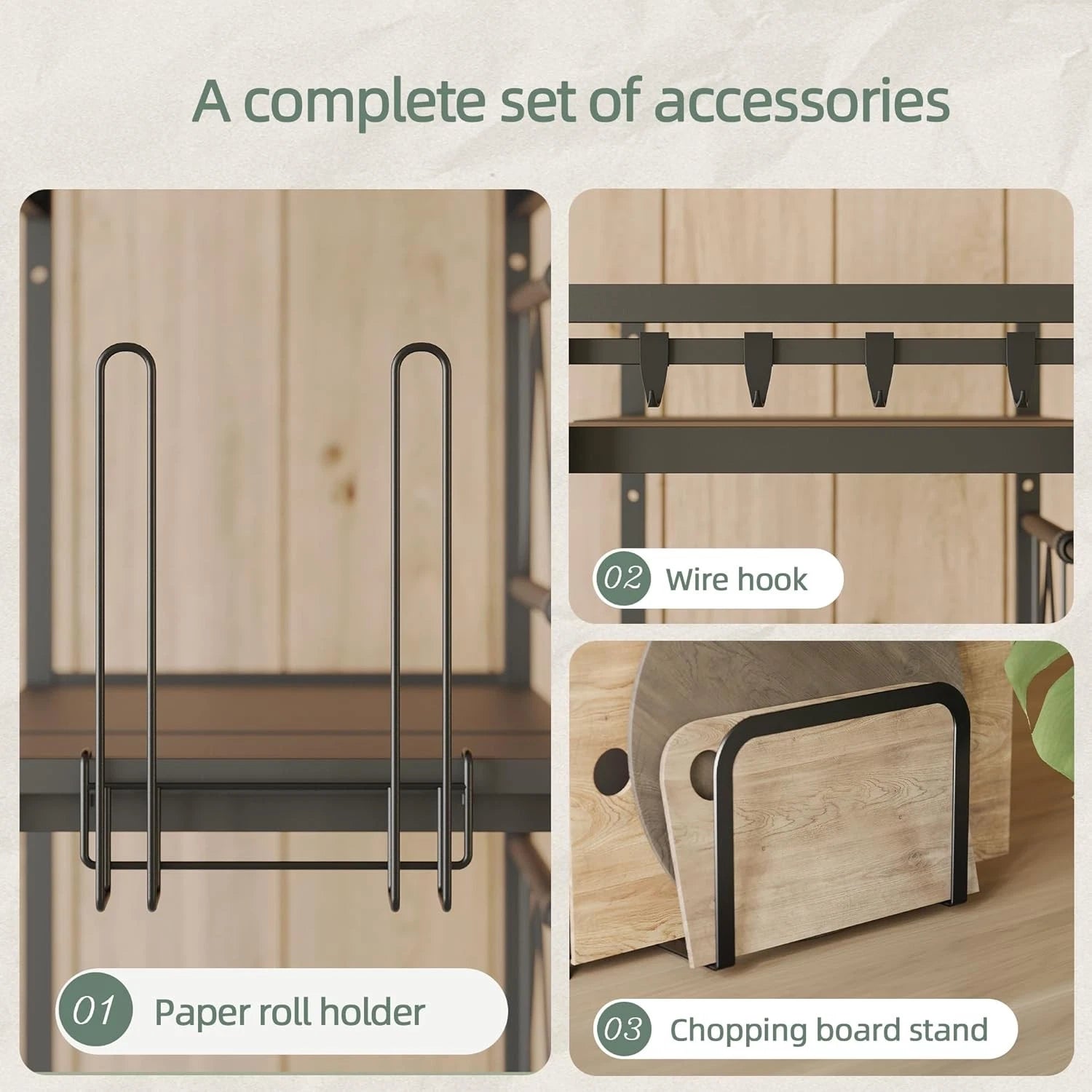 Expandable microwave stand, two-tier metal kitchen countertop storage rack 07FC0E-D4 - KOEEK
