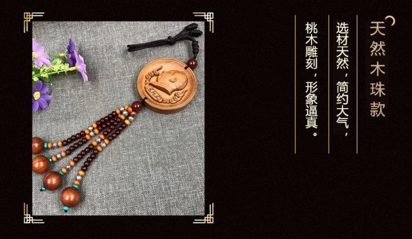 Mao Zedong Portrait Car Hanging Pendant High-End Handmade Car Decoration 07FC0E-D4 - KOEEK