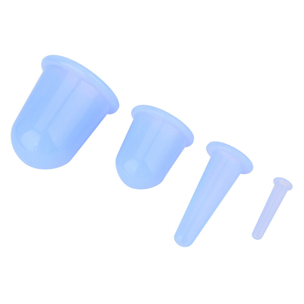 new 4pcs Vaccum Massager Cupping Cup Lifting Firming Therapy Treatment (Blue) HGF koeek - KOEEK