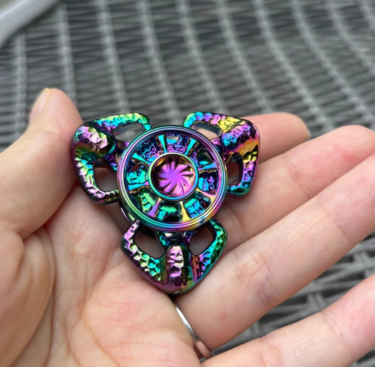 Fidget Spinner EDC Metal Toy Hand Spinner Stress Relief Toy Anxiety Spinner Toy 07FC0E-D4 - KOEEK