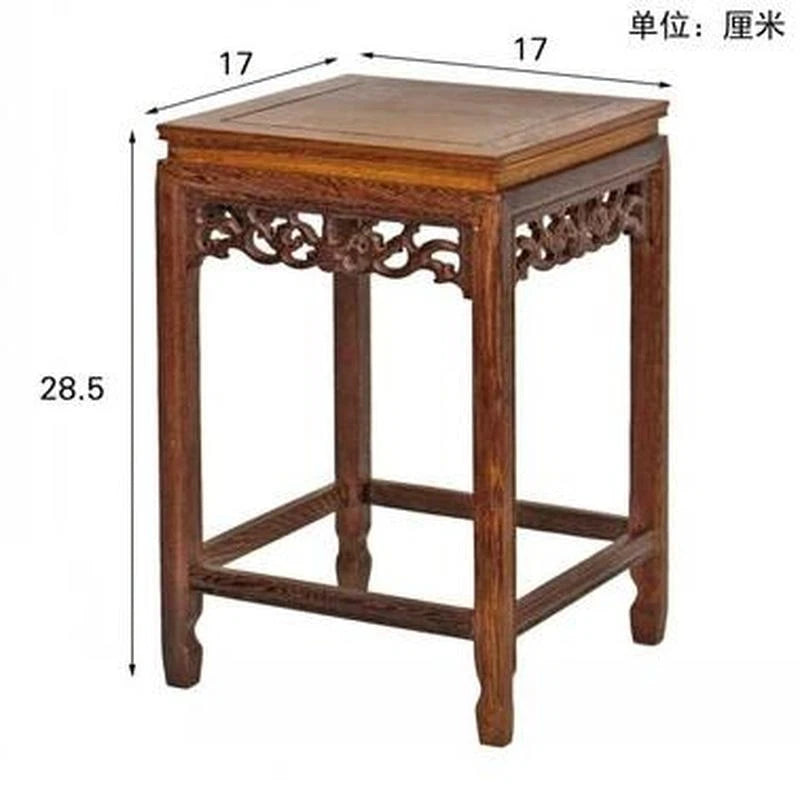 Wood Fishbowl Bonsai Vase Rack Plant Stone Base Flower Stand Home Decoration 07FC0E-D4 - KOEEK