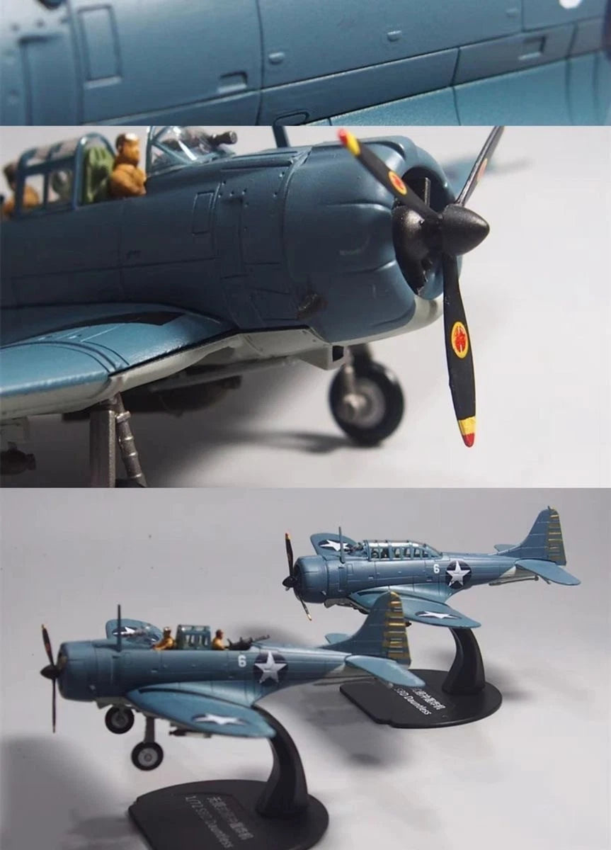 1:72 WW2 Douglas SBD Dauntless Bomber Aircraft Model Diecast Military Collection 07FC0E-D4 - KOEEK