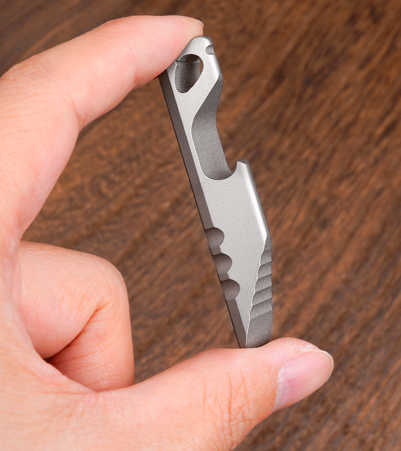 Mini Titanium Keychain Pry Bar Crowbar Opener Portable Outdoor multi EDC Tools 07FC0E-D4 - KOEEK