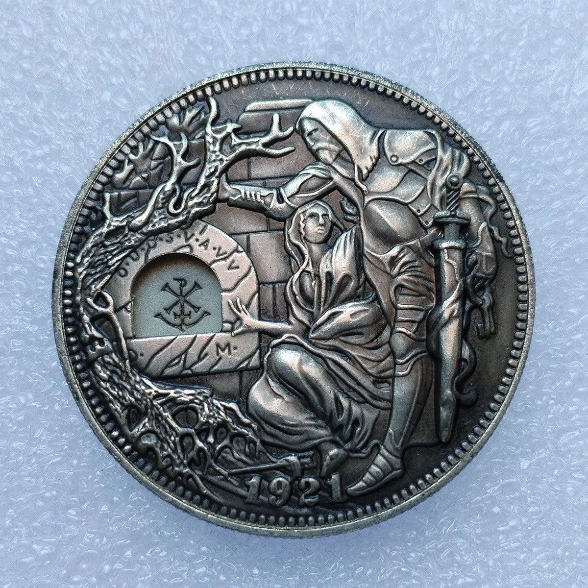 1pcs Movable Mechanism Coin Hobo Nickel Holy Grail Removable Sword Amazing Art 07FC0E-D4 - KOEEK