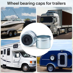 new Trailer Bearing Dust Cap Wheel - 1.98" Grease Kit, silver blue 07FC0E-D4 - KOEEK