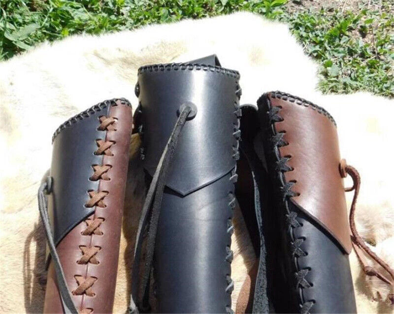 Medieval PU Leather Back Bow European Arrow Quiver Holder Stage Perform Props 07FC0E-D4 - KOEEK