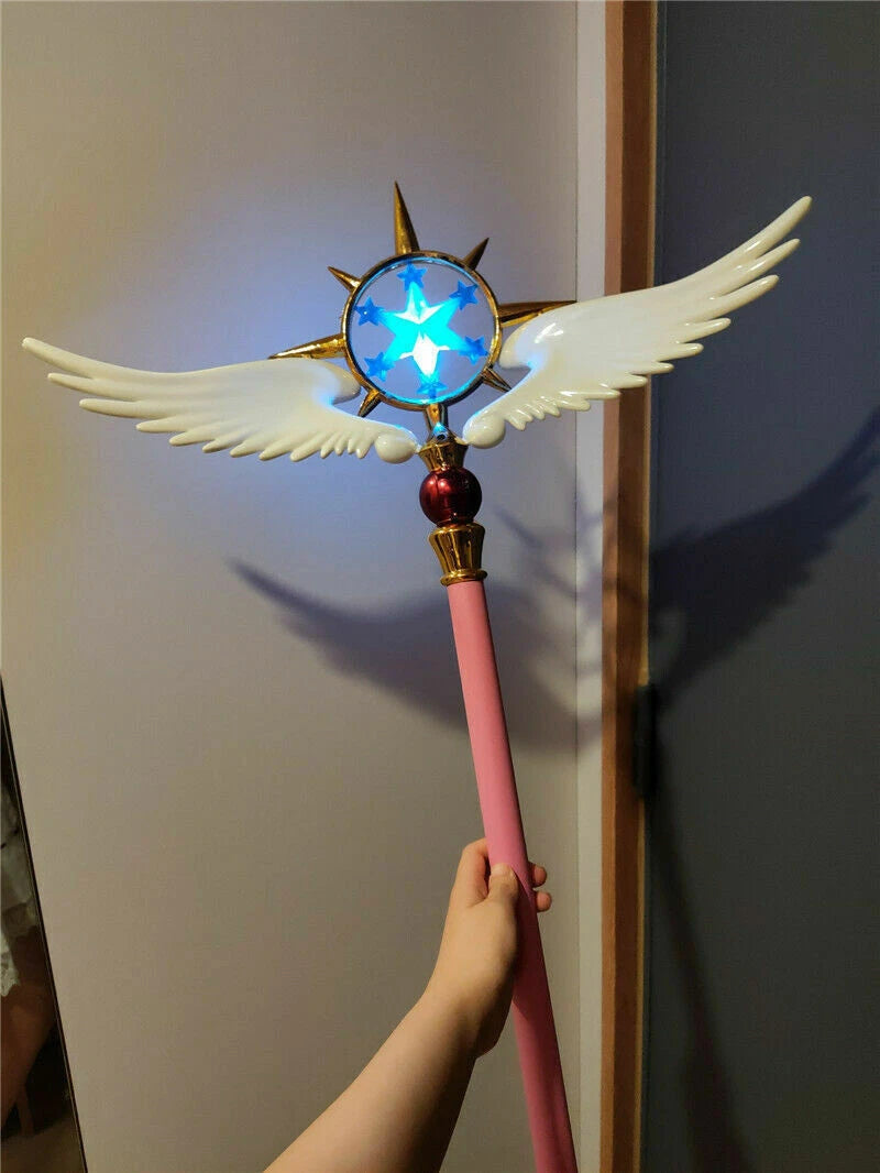 Card Captor Sakura Kinomoto Star Cane 47in  Glowing Magic Wand Cosplay Prop Gift 07FC0E-D4 - KOEEK