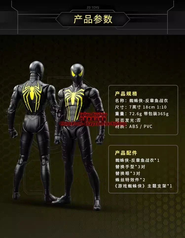 ZD Toys Spider-Man ANTI-OCK Suit 1/10 Collectible Action Figure Boxed IN STOCK ZD_TOY - KOEEK