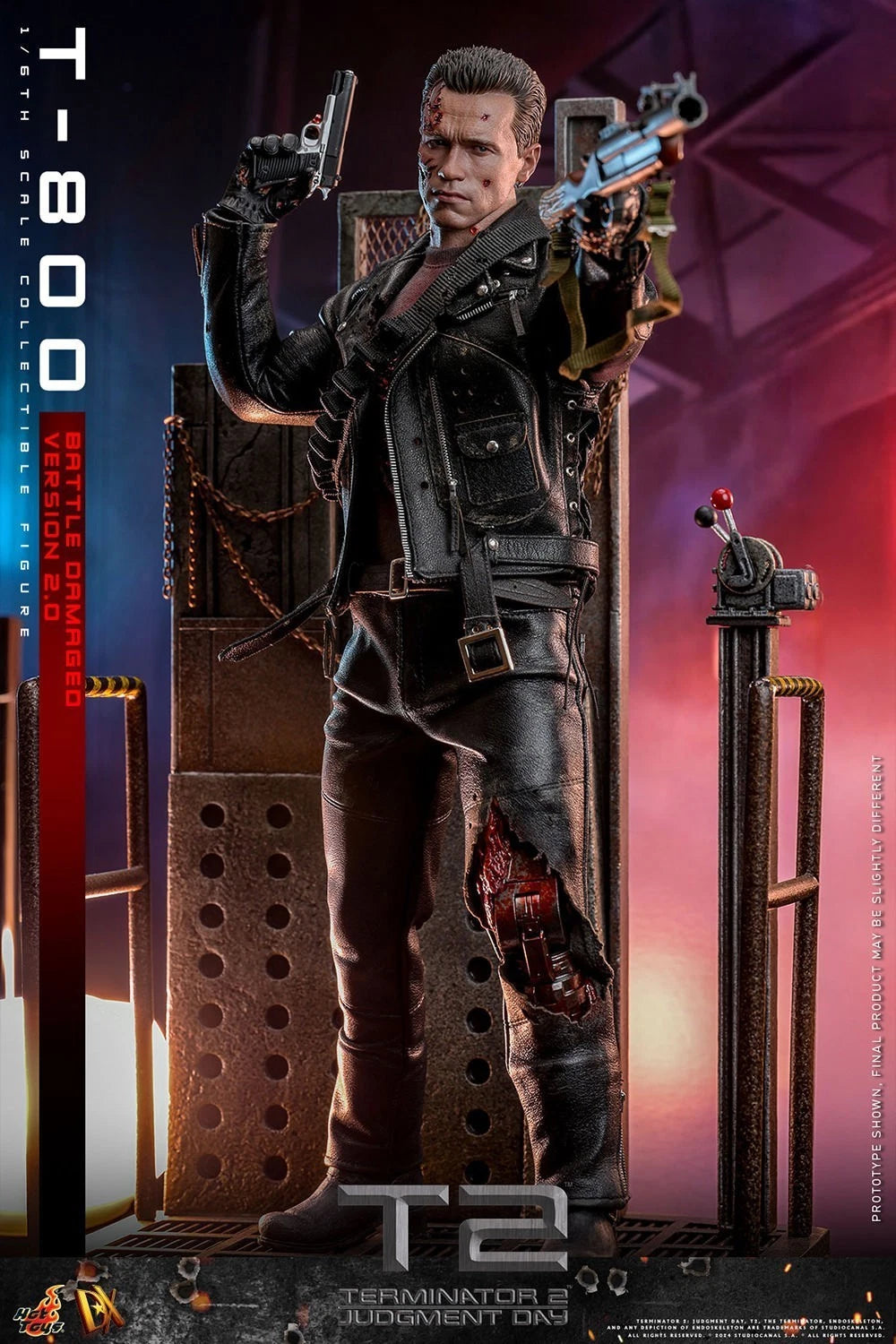 1/6 Hot Toys T-800 Battle-Damaged 2.0 Terminator 2 Scale DX46 Figure HOT_TOYS - KOEEK