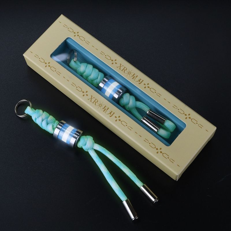 EDC Knife Lanyard with Titanium Glow in the Dark Bead Paracord Lanyard keychain 07FC0E-D4 - KOEEK