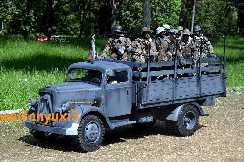 GO-TRUCK 1/6 WWII German Blitzkrieg Opel Truck Metal Model Grey Color Instock GO-TRUCK - KOEEK