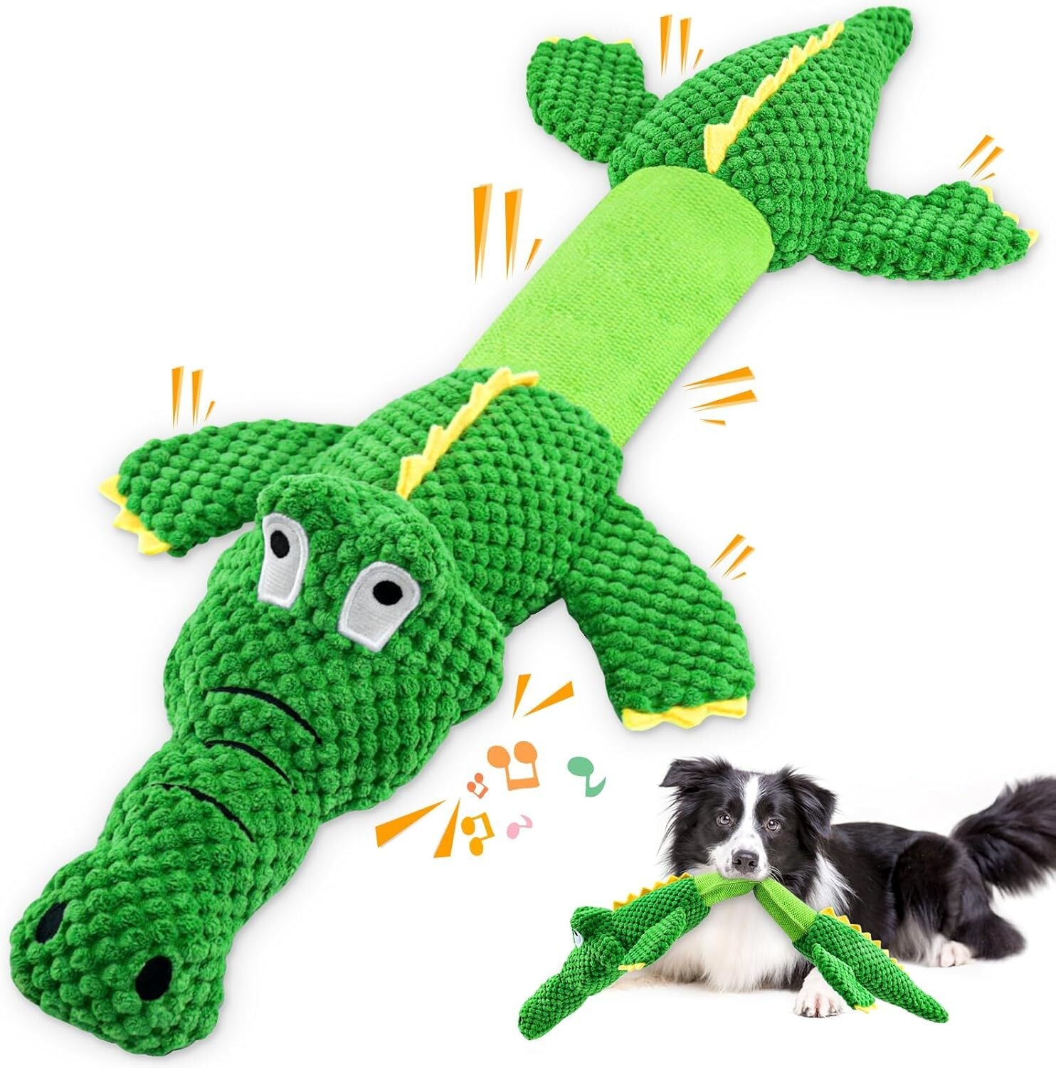 new Dog Toys for Large Dogs: Squeaky - Plush Chew Large, Green 07FC0E-D4 - KOEEK
