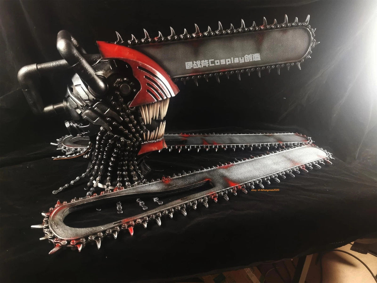 Custom Chainsaw Man Helmet Mask Arm Handsaw Wearable Halloween Cosplay Props 07FC0E-D4 - KOEEK