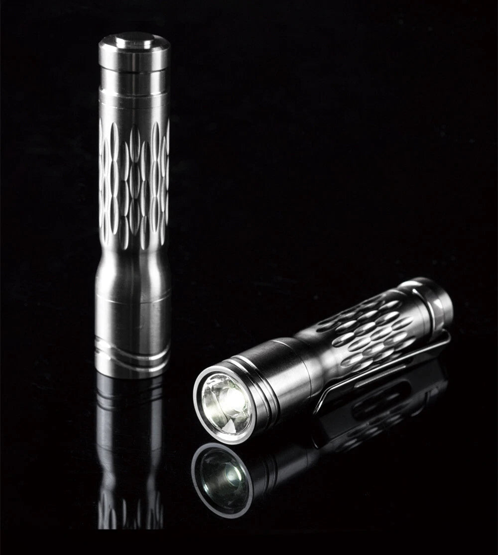 TWOSUN Titanium Alloy Tactical Mini Flashlight LED Light Outdoor Camping Lamp 07FC0E-D4 - KOEEK