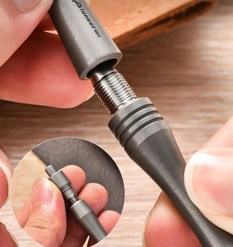 EDC Titanium Alloy Writing Ball Pen Portable Signature Pen Stationery Office Pen 07FC0E-D4 - KOEEK