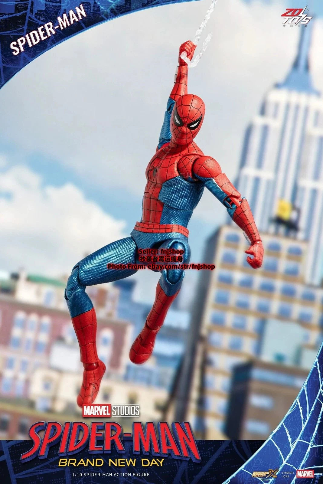 Hot- ZD Toys Spider-Man   Day 1/10 Collectible Action Figure IN STOCK ZD_TOYS - KOEEK