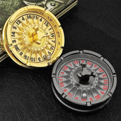 EDC Toy Fingertip Gyro Roulette Dice for Dungeons and Dragons Spinner Metal Dice 07FC0E-D4 - KOEEK
