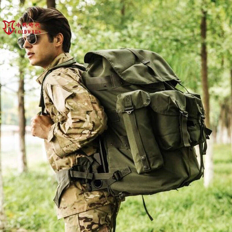 US ALICE Field Pack w/ Shoulder Straps Backpack Rucksack Medium LC1 OD Green 07FC0E-D4 - KOEEK