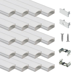 new Muzata 20Pack 3.3FT/1M LED Channel Aluminum U Shape Silver 20Pack, MUZATA - KOEEK
