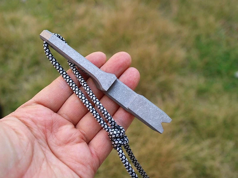 CNC Titanium Alloy Pry Bar Crowbar Bottle Opener Cutter Outdoor EDC Multi Tools 07FC0E-D4 - KOEEK