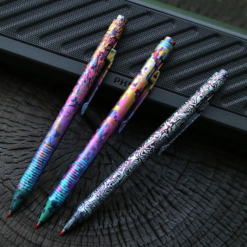 Titanium Ballpoint Pen Multicolor Pocket Writing Signature Pen Business Office 07FC0E-D4 - KOEEK